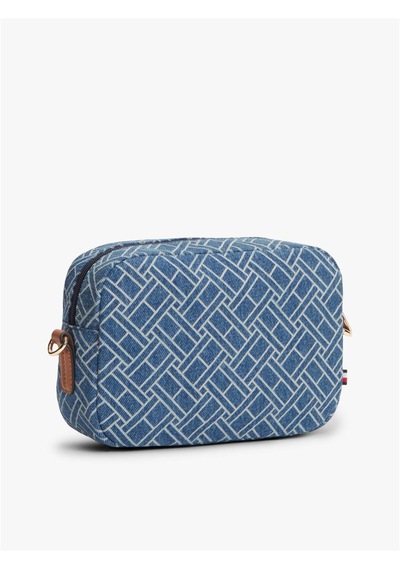 Tommy Hilfiger Popette Camera Bag Denım Flag Kadın Mavi Çanta - Aw0aw18610