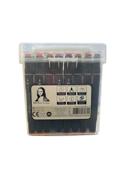 Mona Lisa Artists Touchblack Marker 48 Renk Çok Renkli