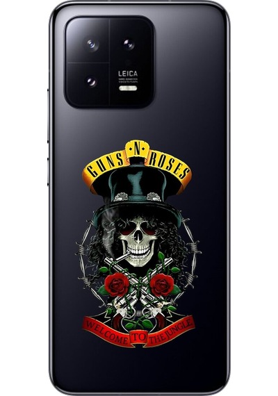 Xiaomi Mi 13 Uyumlu Şeffaf Kılıf Guns N' Roses Tasarımlı