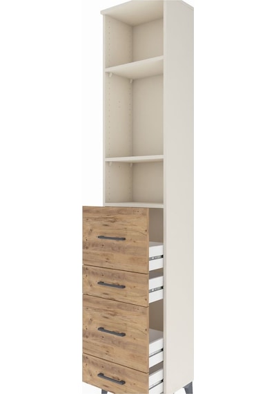 Arges Dolap 3 Raflı 4 Çekmeceli 44x30x221 Aytaşı-çam Aytası