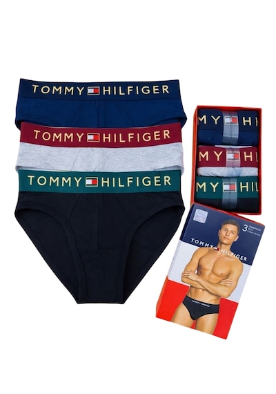Tommy Hilfiger Erkke 3"lü Slip Boxer Set Siyah - Gri - Lacivert