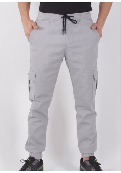 Black Steel Kargo Cepli Lastikli Erkek Pantolon-19000 (546193372) Vizon