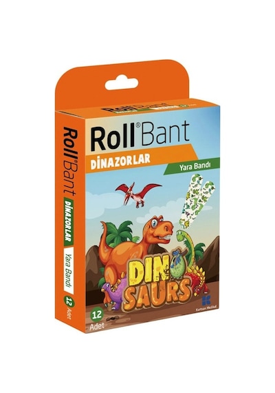Roll Bant Yara Bandı Dinozorlar 12'li