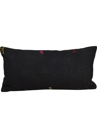 Zehra Abla Halı Yeni El Dokuma Dekoratif Lumbar Kilim Kırlent Yastık Kılıfı 6632 Çok Renkli