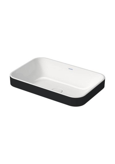 Duravit - Happy D.2 Plus 60 Cm Lavabo İç Beyaz Dış Siyah - 2359606100- Siyah-beyaz