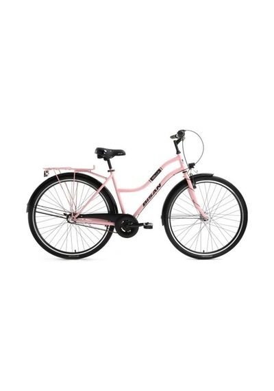 Bisan Bella Kadın Şehir Bisikleti 42cm V 26 Jant 3 Vites Pudra Pembe Siyah Çok Renkli