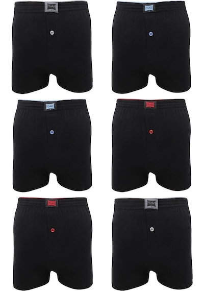 Tutku Penye Düz Boxer 117 6'Lı Paket | Siyah