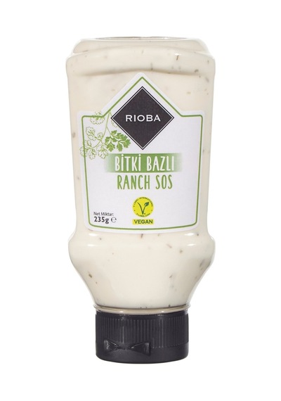 Rıoba Vegan Ranch 235 G - %100 Bitki Bazlı Ranch Sos Alternatifi 8'li Avantaj Paketi - 8 Adet Tarı