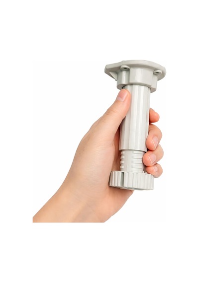 Ayarlanabilir 1 Adet 10+2 Cm Plastik Ayak Dolap Mobilya Tezgah Yükseltici Yükseltme Ayağı Gri 6395751