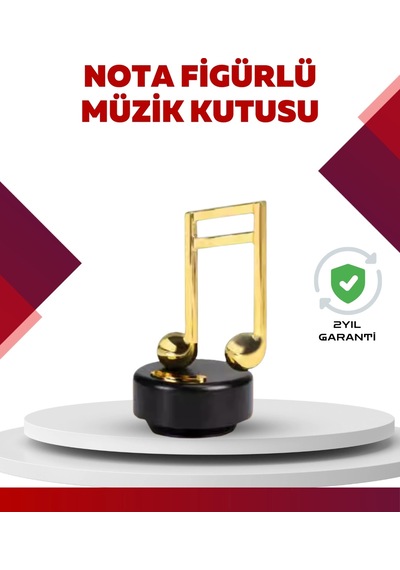Znv Zenvia Mey İthalat Altın Nota Temalı Müzik Kutusu Müzikli Hediyelik Znv2025 Cmn