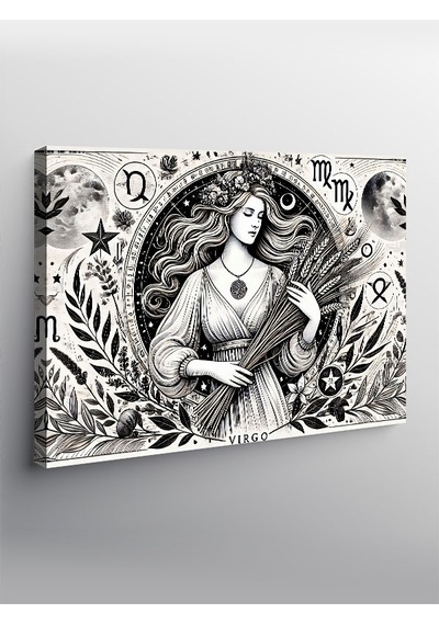 Kanvas Tablo Burçlar Ve Astroloji Çizimi