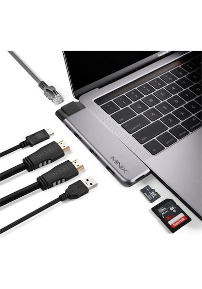Mınıx NEO-C-DHGR Harici Usb-c Port Çoklayıcı