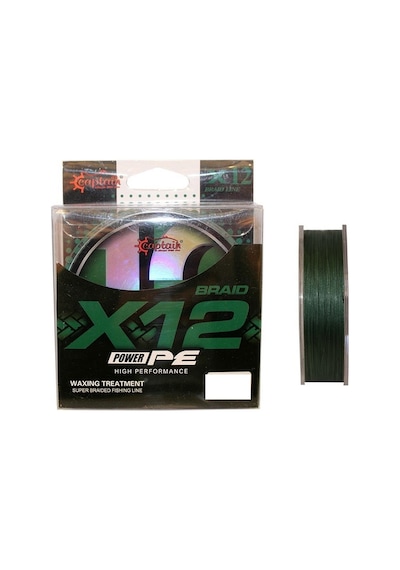 Captain X12 Power Pe İp Misina 0,16mm 150mt Dark Green