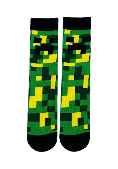 Carnaval Socks Minecraft Desenli Renkli Soket Çorap Çok Renkli