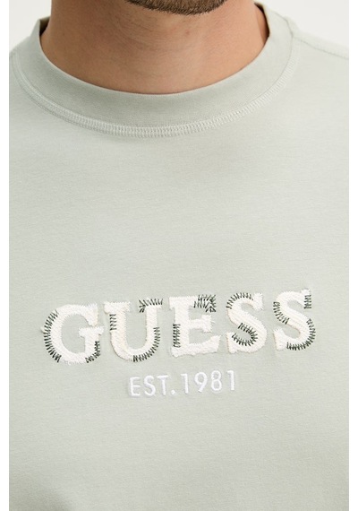 Guess M6gı16k3032k3032 Cn Ss Logo Con Erkek Tişört Yeşil