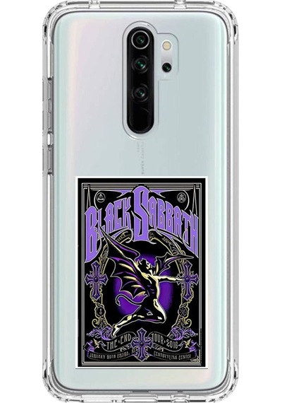 Xiaomi Redmi Note 8 Pro Uyumlu Şeffaf Kılıf Black Sabbath Tasarımlı