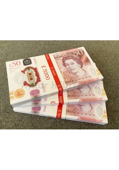 300 ADET 50 STERLİN BANKNOT POUND PARA GEÇERSİZ DÜĞÜN İÇİN PARALA