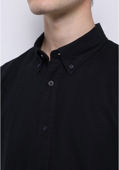 Colin's Colins Regular Fit Shirt Neck Düz Erkek Siyah Uzun Kol Gömlek Cl1074489 Q1.v1 Blk
