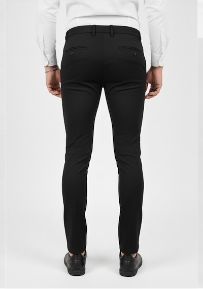 Deepsea Erkek Siyah Modern Fit Likralı Kumaş Pantolon Günlük & Ofis Kullanımı 2602020 Siyah