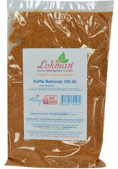 Köfte Baharatı Saf Baharat Karışımı 100 Gr Paket