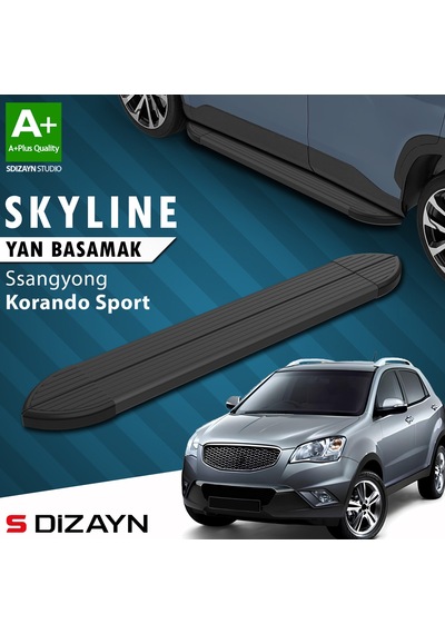S-dizayn Ssangyong Korando Sport Skyline Siyah Yan Basamak 183 Cm 2019 Üzeri A+ Kalite
