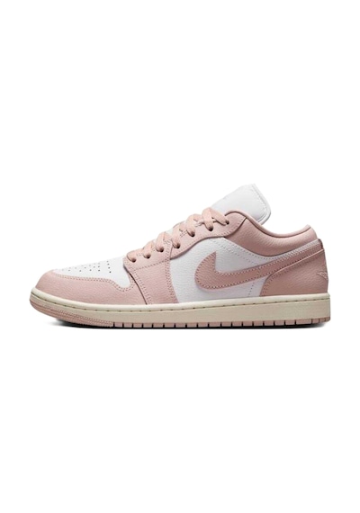 Nike Air Jordan 1 Low Leather Sneaker Unisex Hakiki Deri Günlük Spor Ayakkabı Beyaz Pembe Pembe