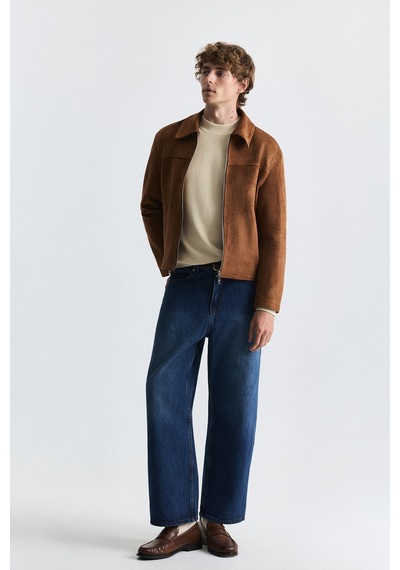 Antioch Suni Süet Boxy Fit Mont Camel