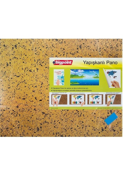 Yapışkanlı Pano Mantar Desenli 58.5 Cm X 46 Cm