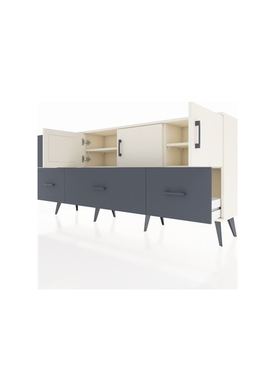 Arges Konsol 4 Raflı 4 Çekmeceli 3 Kapaklı 176x30x83 Aytaşı-aytaşı/antrasit Aytaşı/antrasit Arges Konsol 4 Raflı 4 Çekmeceli 3 Kapaklı 176x30x83 Aytaşı-aytaşı/antrasit Aytaşı/antrasit