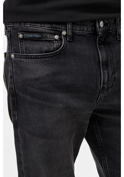 Calvin Klein Men's Slim Taper Jean Erkek Kot Pantolon Siyah Siyah