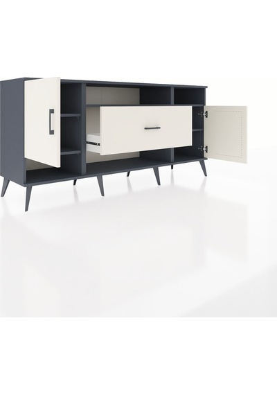 Hyperion Konsol 5 Raflı Tek Çekmeceli 2 Kapaklı 176x44x83 Antrasit-aytaşı Aytaşı Hyperion Konsol 5 Raflı Tek Çekmeceli 2 Kapaklı 176x44x83 Antrasit-aytaşı Aytaşı