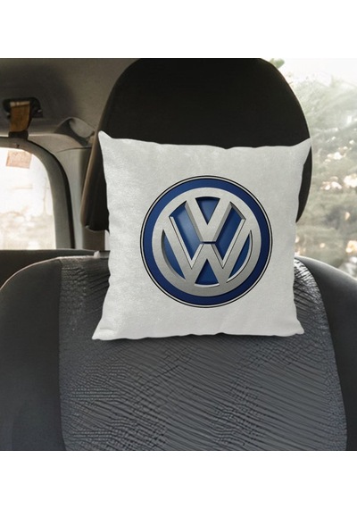 Bk Gift Volkswagen Tasarımlı Kare Araç Koltuk Yastığı-1