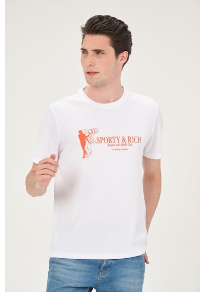Rich Erkek Basic T-shirt Tşört Beyaz