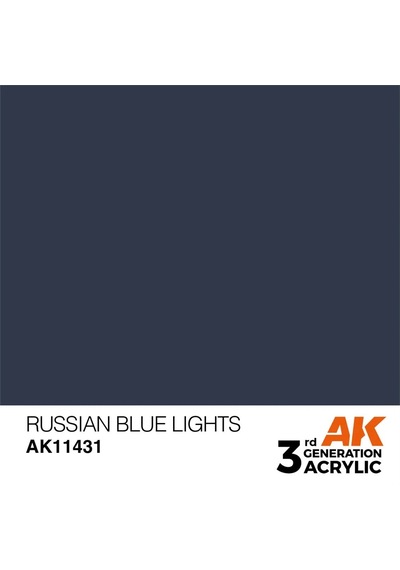 Ak Interactive 11431, 17 Ml. 3gen Russian Blue Lights Figür Boyası Standart