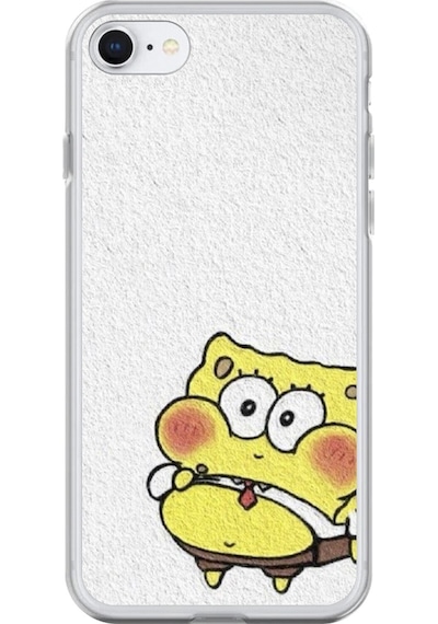 Apple Uyumlu iPhone 6s Plus Şeffaf Kılıf Sünger Bob Mini Tasarımlı