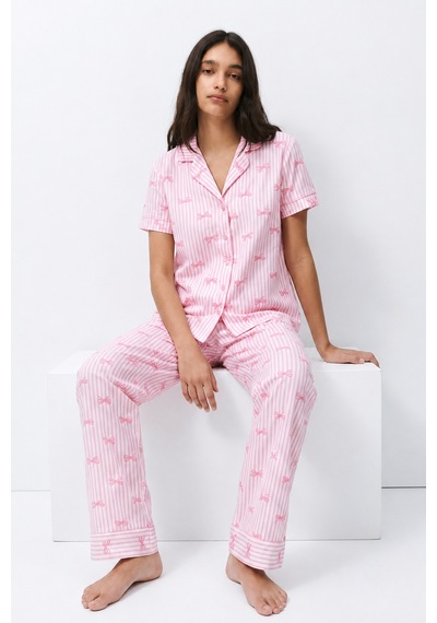 Standart Boy Elastanlı Pembe Pijama Takımı