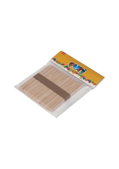Puti Ahşap Küçük Dar Dil Çubuğu Natural 50 Li 4599
