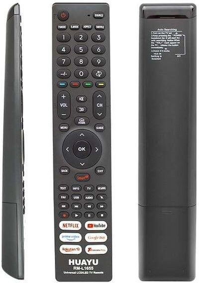 Huayu Rm-l1655 Netflix-youtube-prime Video-google Play Tuşlu Universal Lcd Led Tv Kumandası