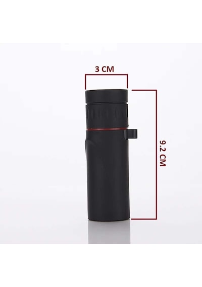 Hymark 100x25 Zoomlu Yüksek Çözünürlüklü Tek Gözlü Monoküler Dürbün Siyah