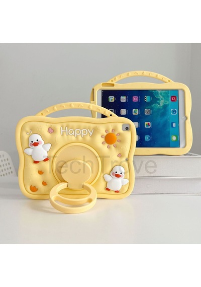 Redmi Pad Se 11 İnç Kılıf Kabartmalı Ördek Figürlü Stand Olabilen Tablet Kılıfı Arka Kapak