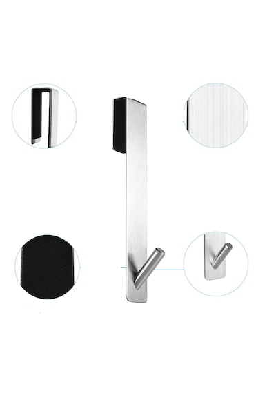 Metal Banyo Duşakabin İçin Dikey Askılık-al4836 1 Adet Siyah