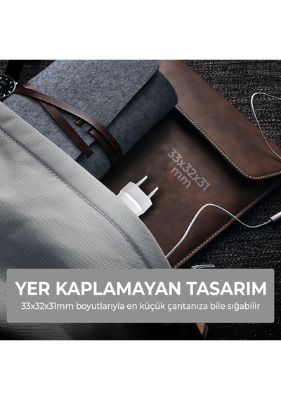 Bix Bx2p20g Gan 20w Type-c Ve Usb-a Mini Hızlı Şarj Cihazı Beyaz