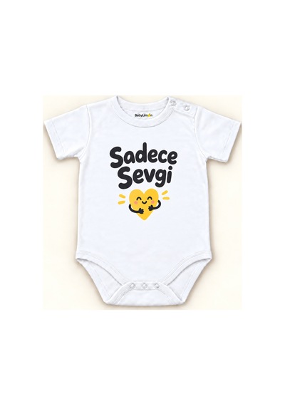 Babylimon Sadece Sevgi Beyaz Kısa Kollu Çıtçıtlı Bebek Zıbını Beyaz - Sadece Sevgi - 928161960 Beyaz - Sadece Sevgi