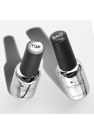 Momo Professional Kalıcı Oje Protez Tırnak Base Coat Top Coat 2'li Set