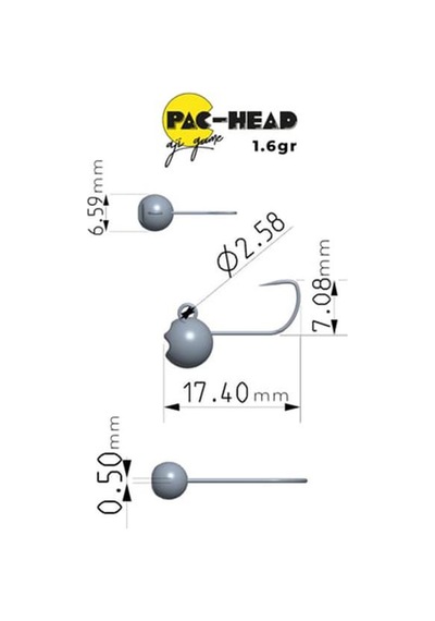 Fujin Pac-head Aji Game Jighead No:10 1.6gr