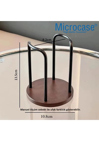 Microcase Ahşap Görünümlü Bardak Tutucu Düzenleyici Tek Bölmeli Al5435 Gümüş