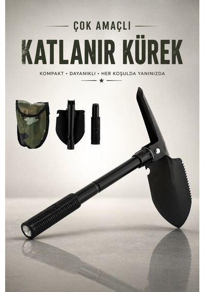 Profesyonel Katlanır Kürek Kampın Vazgeçilmezi 5 İ 1 Arada Kürek Yanında Taşı, Her Yerde Kullan