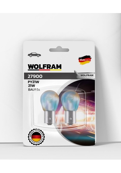 Wolfram Diadem Ampul Mavi Tek Duy Sinyal Ampulü 12v 21w Turuncu Amber
