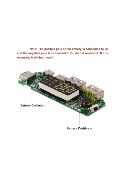 18650 Powerbank Şarj Kartı Çift Usb 5v 2.4a Micro/type-c/lightning
