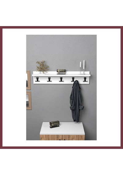 Storeşahin Duvar Askılığı Portmanto Beyaz 80 Shn0720